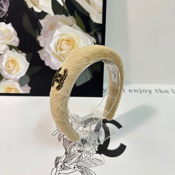 BISCOTTI YELLOW SHEARLING HEADBAND 151382