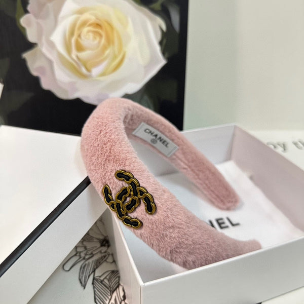 FLAMINGO PINK SHEARLING HEADBAND 151383