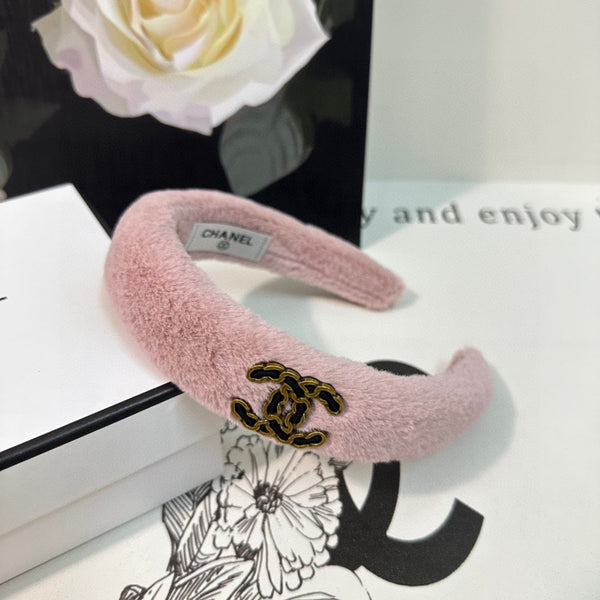 FLAMINGO PINK SHEARLING HEADBAND 151383