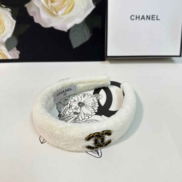WHITE SHEARLING HEADBAND 151384