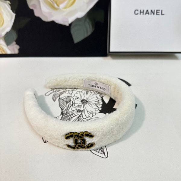 WHITE SHEARLING HEADBAND 151384