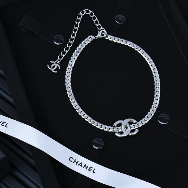 25S MIRROR CHAIN DOUBLE C NECKLACE