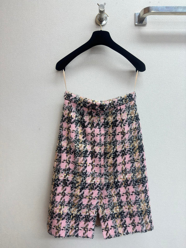 CC Tweed Set Pink Black Wool Mohair 251949