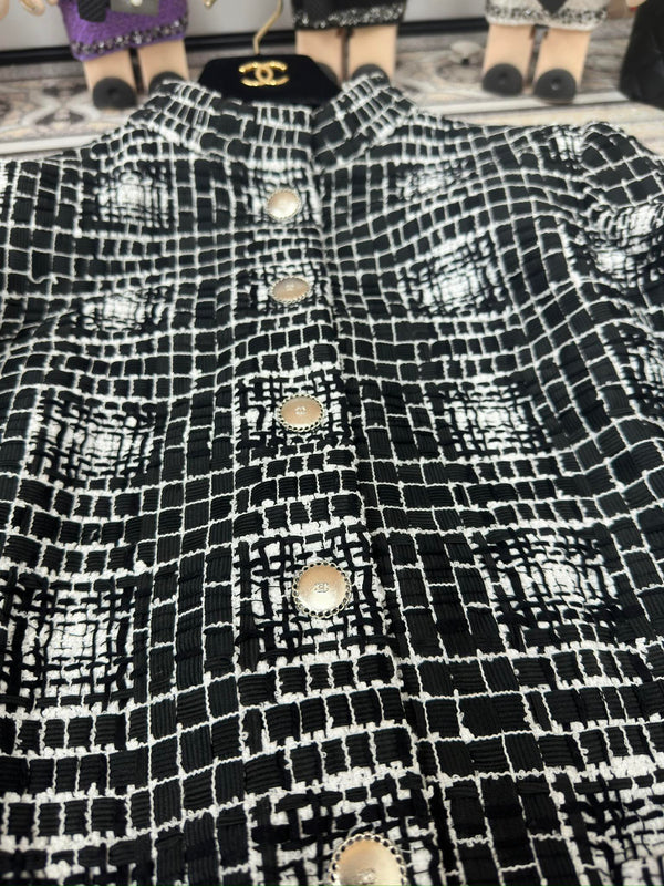 CC 25 Tweed Jacket Black Polyamide Cotton 251893