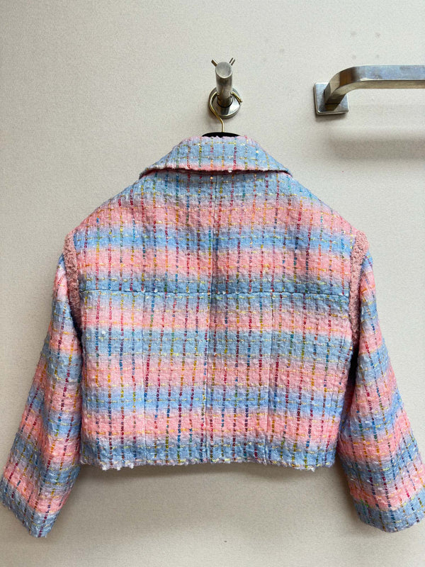 CC Tweed Jacket Blue Pink Lanie Wool Polyamide 251954