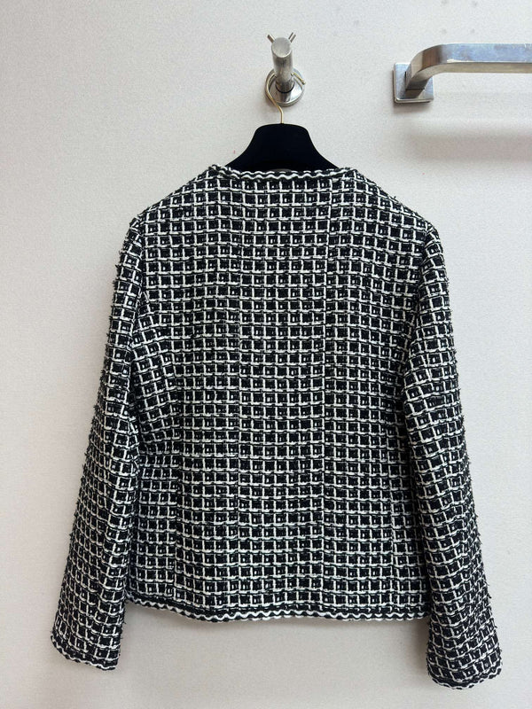 CC 25 Tweed Jacket Black White Cotton Polyester 251964