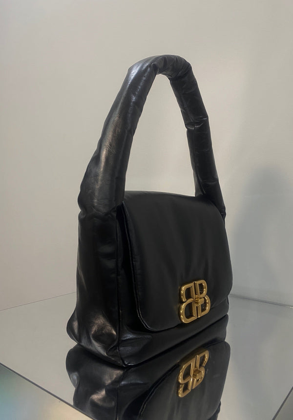 MONACO SLING BAG 27 IN BLACK SOFT LAMBSKIN