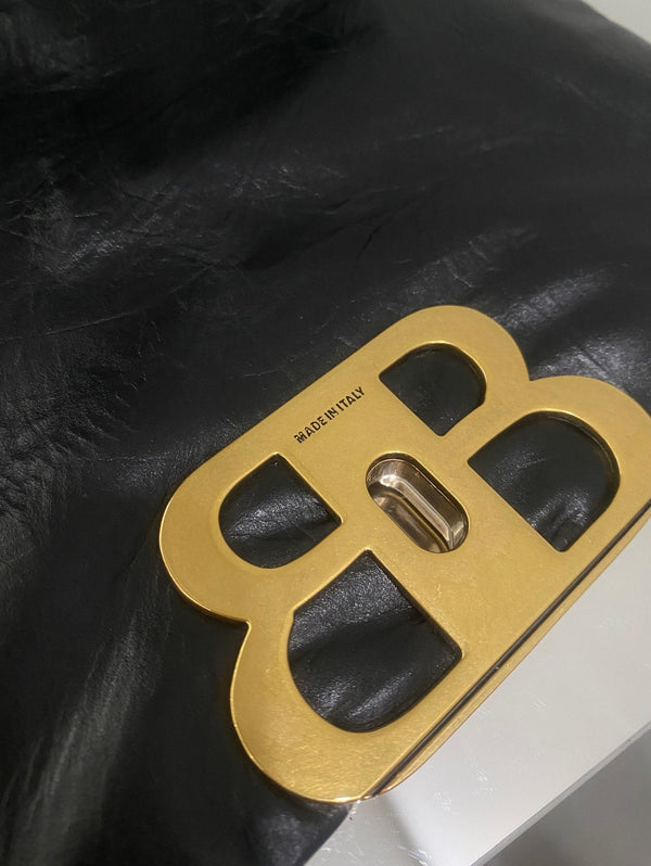 MONACO SLING BAG 27 IN BLACK SOFT LAMBSKIN