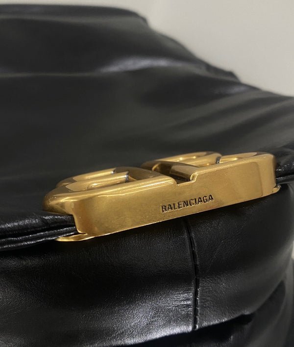 MONACO SLING BAG 27 IN BLACK SOFT LAMBSKIN