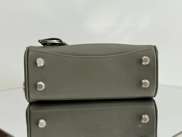 RODEO MINI BAG 22 IN KHAKI GREEN SMOOTH CALFSKIN SILVER HARDWARE