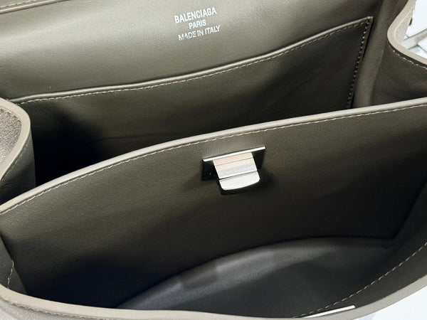 RODEO MINI BAG 22 IN KHAKI GREEN SMOOTH CALFSKIN SILVER HARDWARE