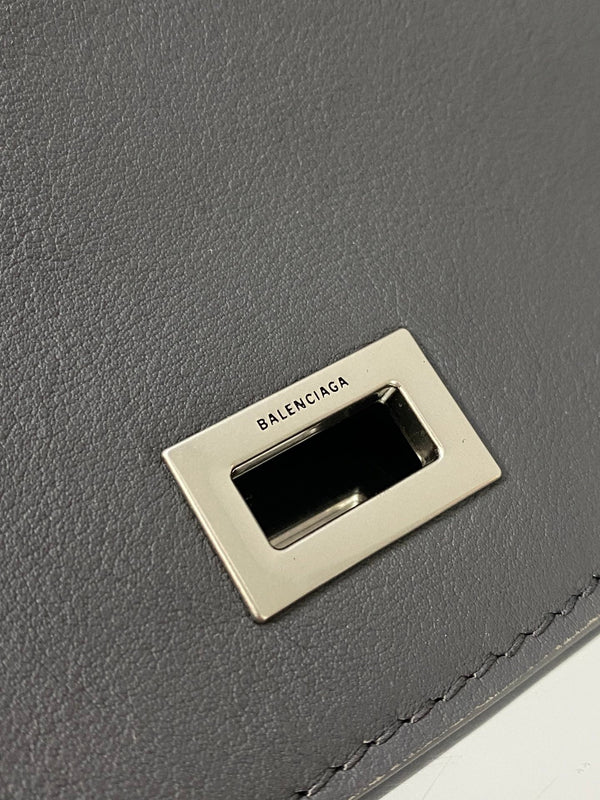 RODEO LARGE BAG 40 IN GREY SMOOTH CALFSKIN SILVER HARDWARE