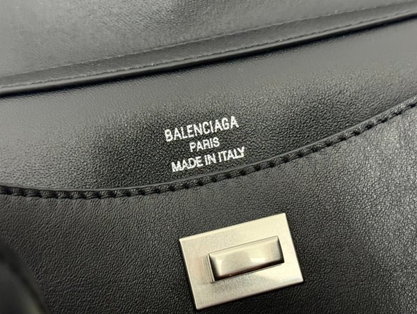 RODEO MINI BAG 22 IN BLACK SMOOTH CALFSKIN SILVER HARDWARE