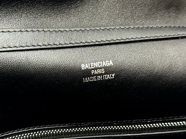 RODEO MEDIUM BAG 35 IN BLACK SMOOTH CALFSKIN SILVER HARDWARE