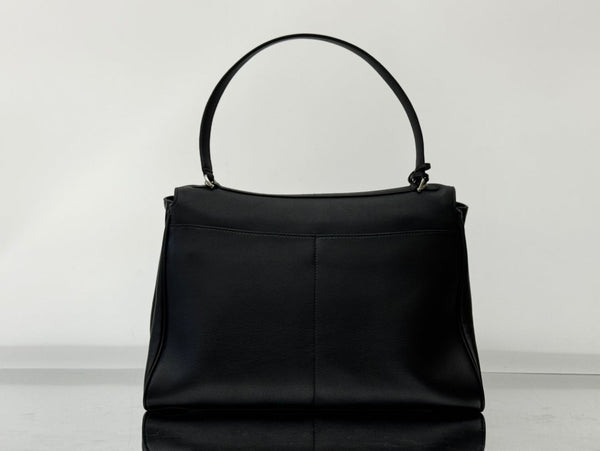 RODEO LARGE BAG 40 IN BLACK SMOOTH CALFSKIN SILVER HARDWARE