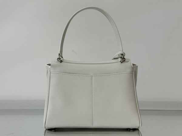 RODEO SMALL BAG 29 IN WHITE SMOOTH CALFSKIN SILVER HARDWARE