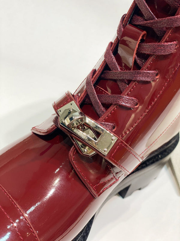 HM Funk Ankle Boot Red Shiny Cowhide 348024