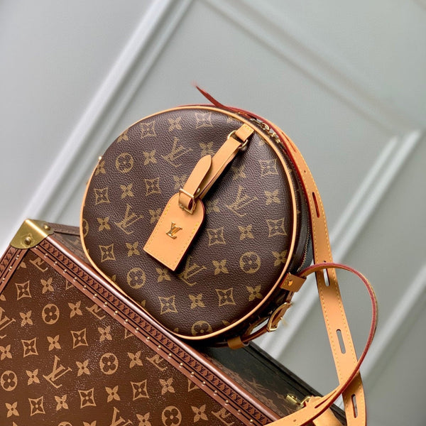 Louis Boite Chapeau Souple MM Brown Monogram