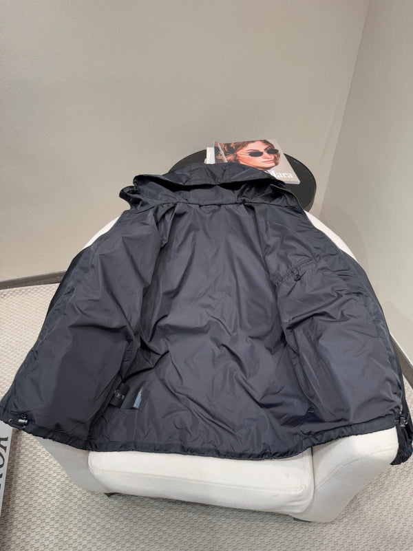 Prada 25 Hooded Jacket Black Polyamide