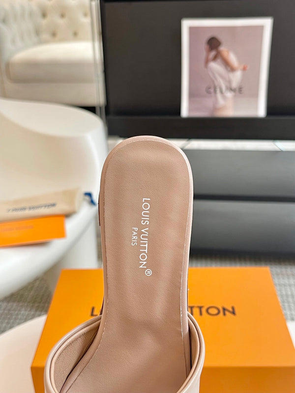 lv capri mule 45mm beige calfskin