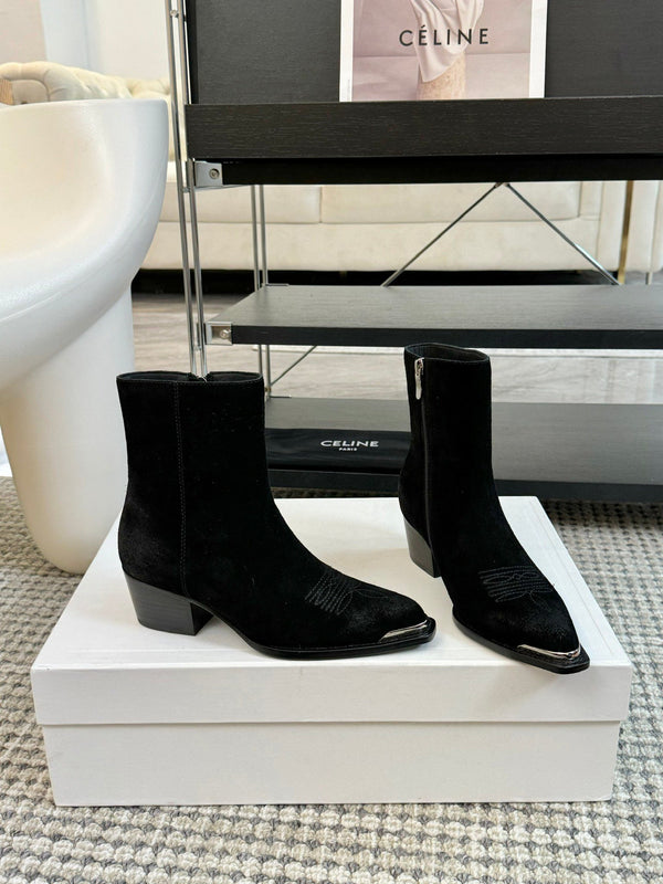 ANKLE BOOTS 45 MM IN BLACK SUEDE