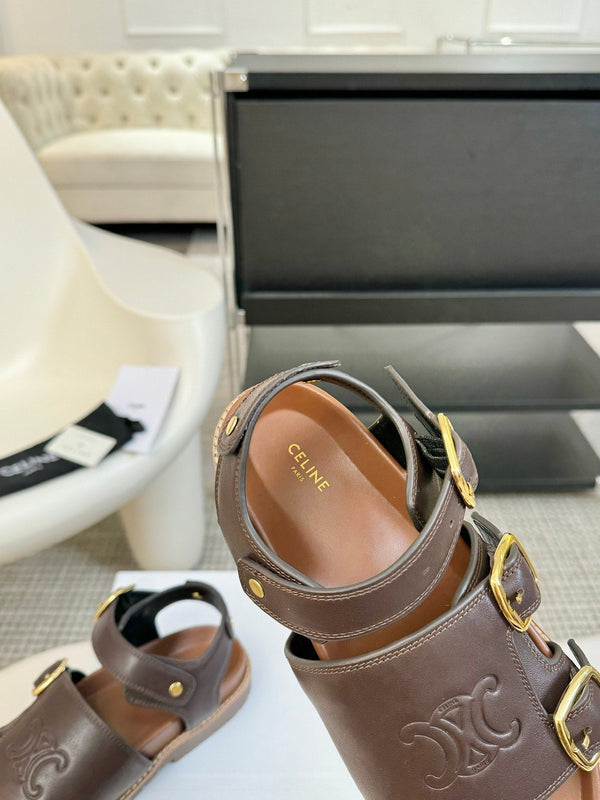 SANDALO MINO IN VITELLO MARRONE CIOCCOLATO