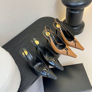 YSL Pointed Toe Slingback 85mm Calfskin