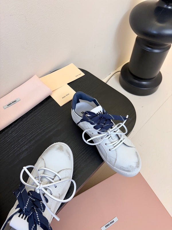 Miu 25C Sneakers White mix Night Blue Leather 235745