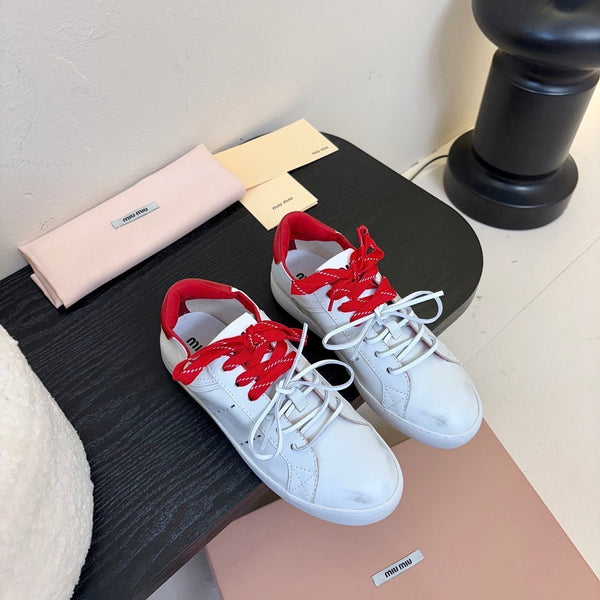 Miu 25C Sneakers White mix Red Leather 235746