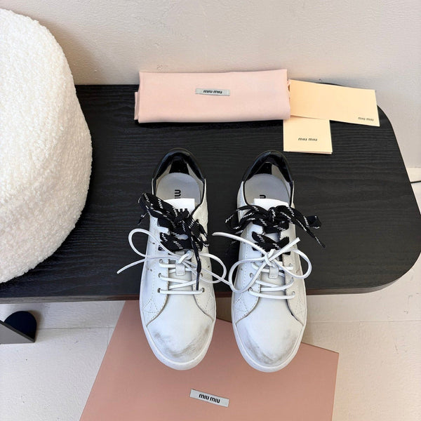 Miu 25C Sneakers White mix Black Leather 235749