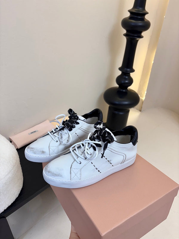 Miu 25C Sneakers White mix Black Leather 235749