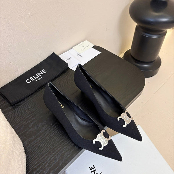 CELINE Pump Black Fabric 235702