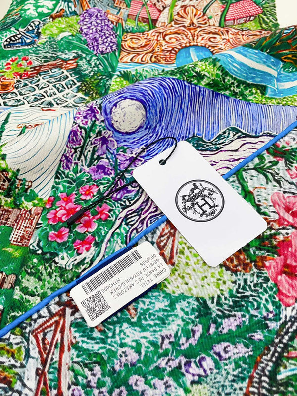 Eleftheria Scarf 90 CM In Colorful Silk Twill 193831