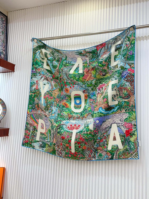 Eleftheria Scarf 90 CM In Colorful Silk Twill 193831