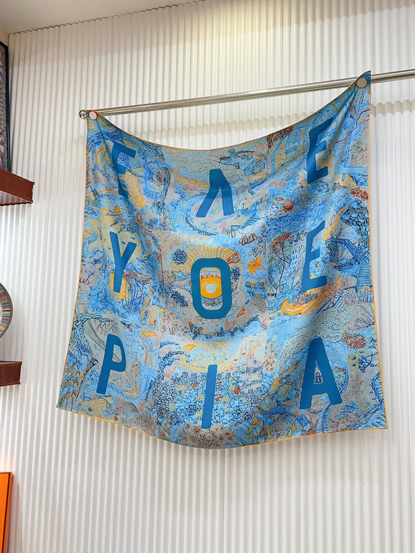 Eleftheria Scarf 90 CM In Colorful Silk Twill 193832