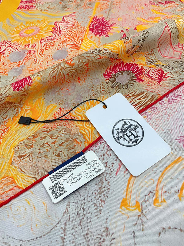 Eleftheria Scarf 90 CM In Colorful Silk Twill 193833