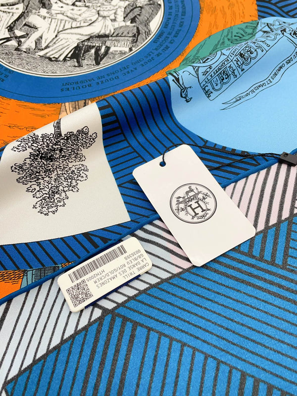 Jeu Des Omnibus Remix Scarf 90 CM In Colorful Silk Twill  211109