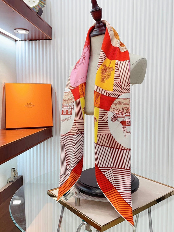 Jeu Des Omnibus Remix Scarf 90 CM In Colorful Silk Twill  211110