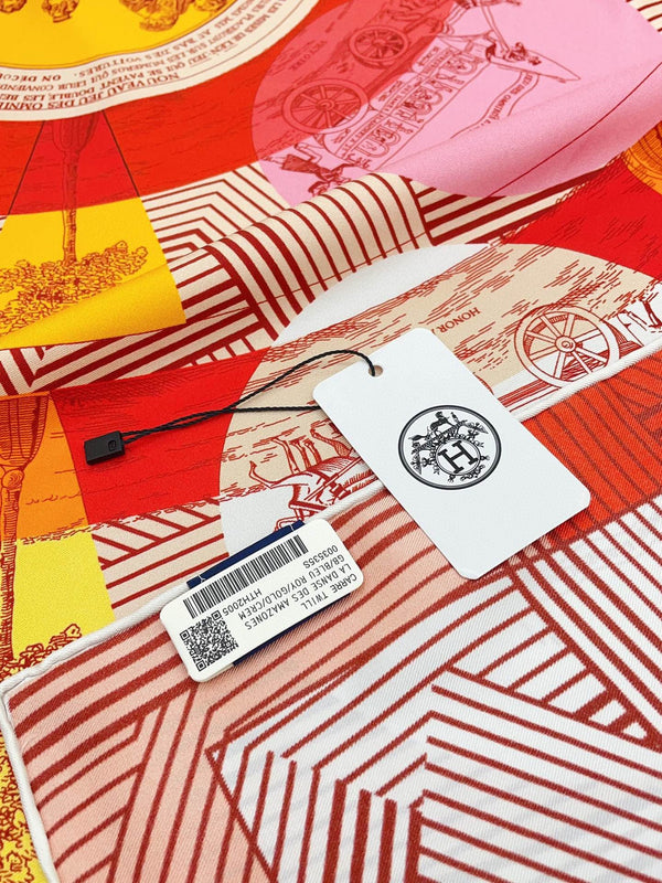 Jeu Des Omnibus Remix Scarf 90 CM In Colorful Silk Twill  211110