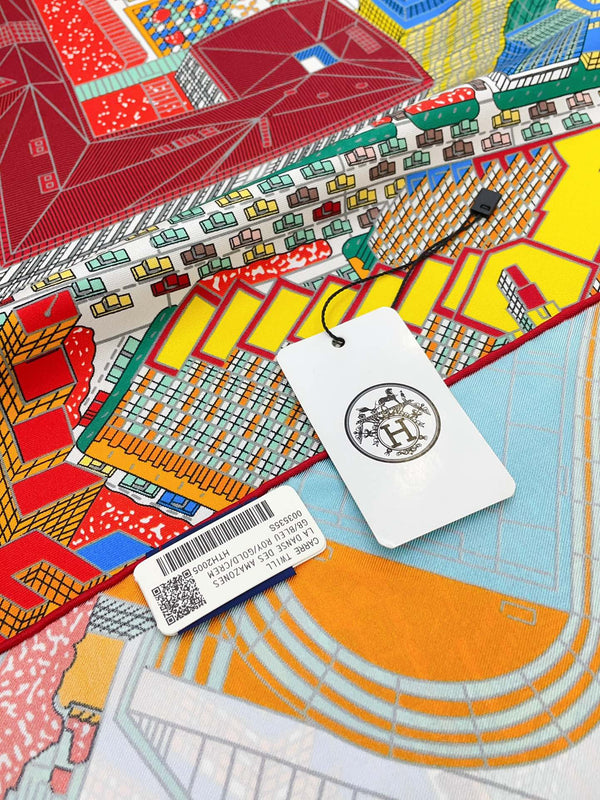 Pantin City scarf 90 CM In Colorful Silk Twill  211114
