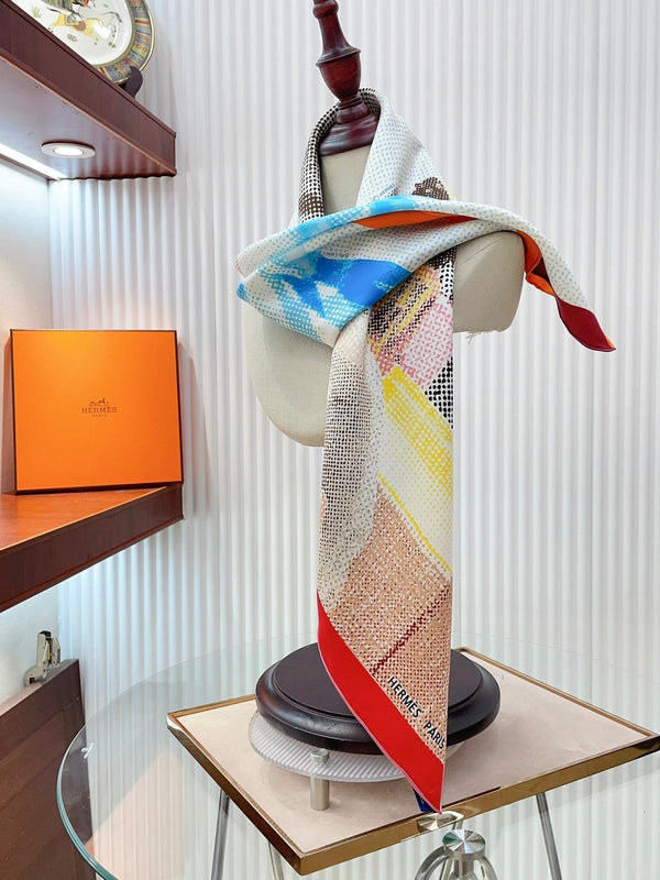 Regard De Soie Scarf 90 CM In Colorful Silk Twill  213692