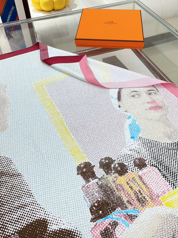 Regard De Soie Scarf 90 CM In Colorful Silk Twill  213692