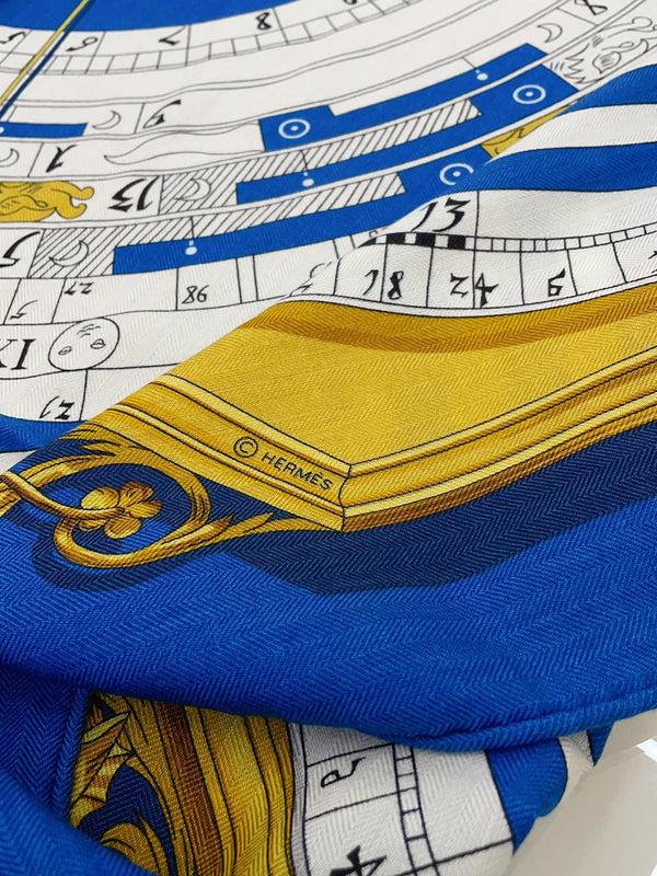 Astrologie Forever Scarf 135 CM In Blue Colorful Cashmere And Silk 223626