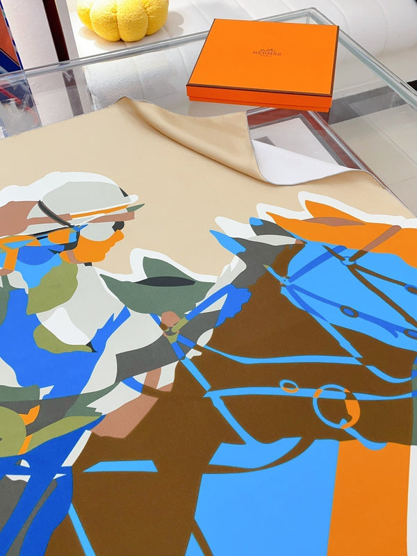 Scarf 90 CM In Colorful Silk Twill 233121