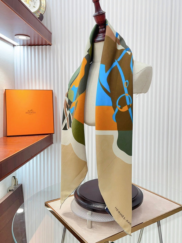 Scarf 90 CM In Colorful Silk Twill 233121