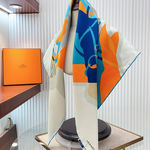 Scarf 90 CM In Colorful Silk Twill 233122