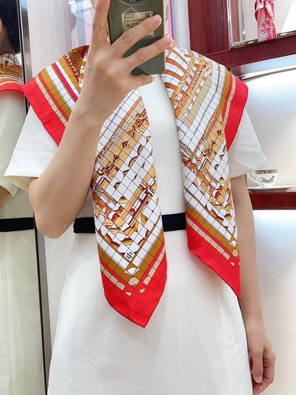 Coaching Deja-Vu Shawl 90 CM In Colorful Silk Twill 233125