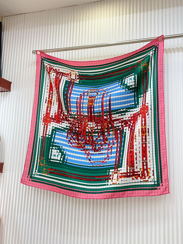 Coaching Deja-Vu Shawl 90 CM In Colorful Silk Twill  233126