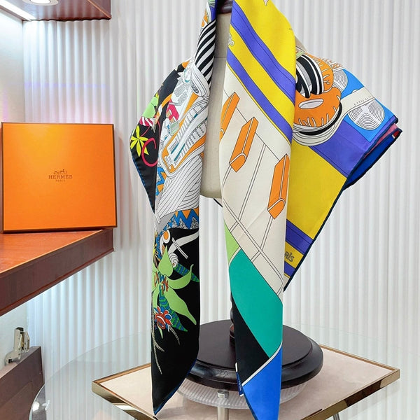 En Studio Scarf 90 CM In Colorful Silk Twill 235407