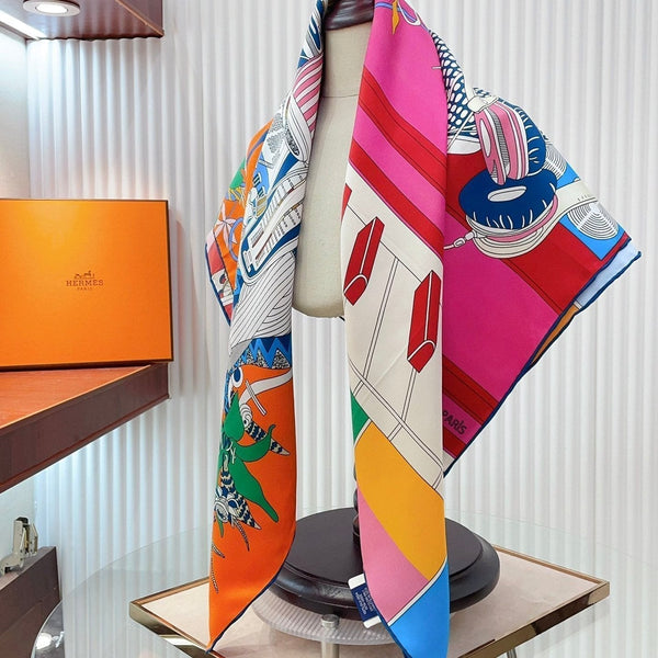 En Studio Scarf 90 CM In Colorful Silk Twill 235408